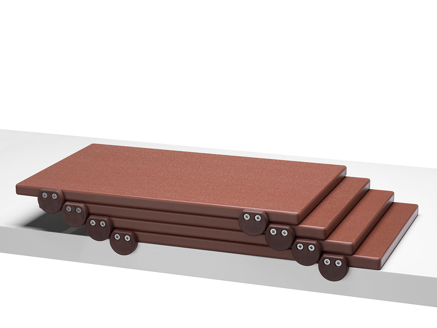 Confezione 4 taglieri in polietilene con fermi