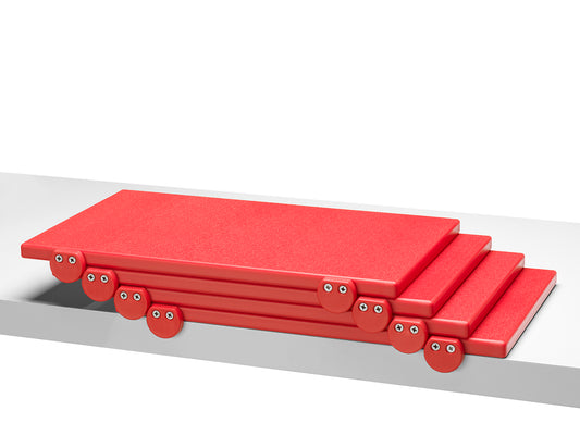 Confezione 4 taglieri in polietilene con fermi