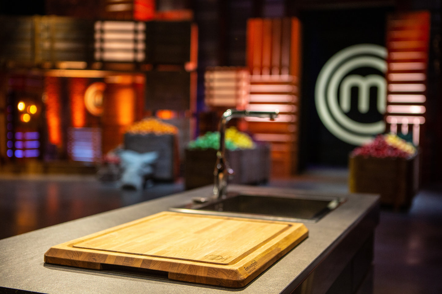 Tagliere di MasterChef Italia in legno di rovere
