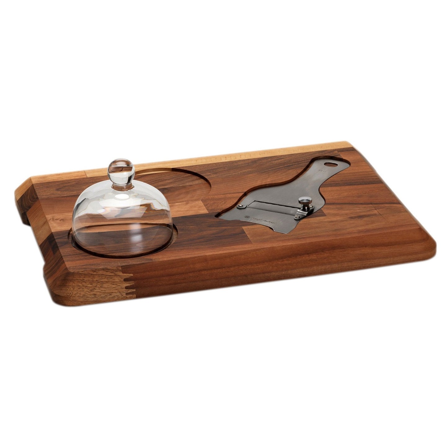 Tagliere in legno di noce per tartufo con accessori