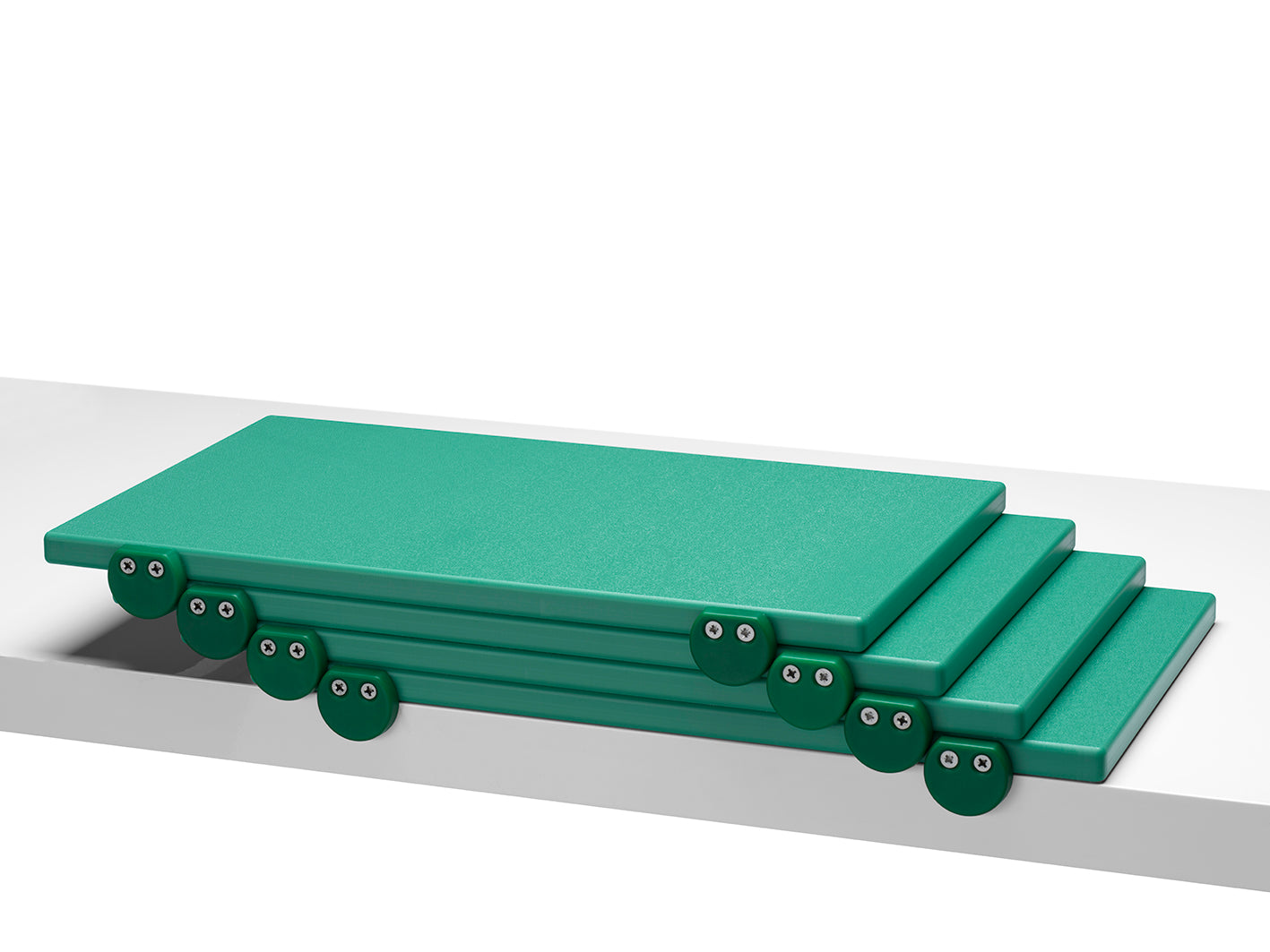 Confezione 4 taglieri in polietilene con fermi